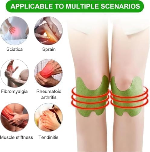 Herbal Pain Relief Knee Patches-30 Made with Natural Wormwood | Instant Extract Patch Relief of Joint Pains