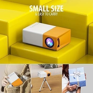Mini Projector Yg300 USB Pro Mini Projector, Portable Film Projector 1080P Supports Children's Gift, Home Cinema, Compatible With Smartphone / Laptop / Ps4 / Firestick, Multicolor