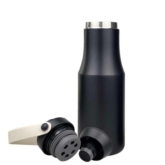 Vacuum Insulated Water Bottle with Handle, Stainless Steel, Tumbler Bottle with Hand Strap for Hot and Cold Drinks, Gym Water Bottle (Multicolour, 500ml)