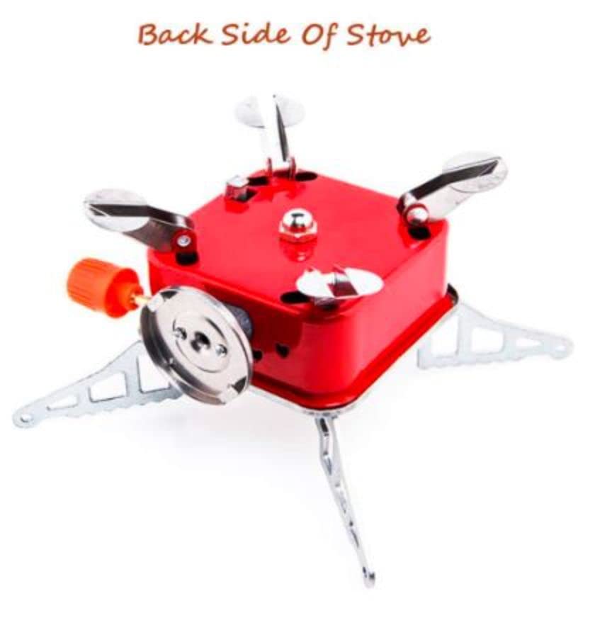 Portable Gas Stove, Camping Gas Stove, Butane Gas Stove, Small Gas Stove for Travelling, Mini Stove with Folding Furnace and Stainless Steel Body with Storage Bag for Hiking and Picnic