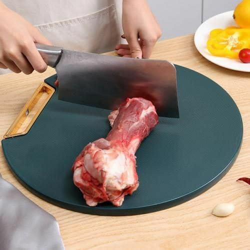 Circle Stand-able Double-Sided Chopping Board | Vegetable, Fruit Cutter, Meats Chopper Board, 360°Rotatable