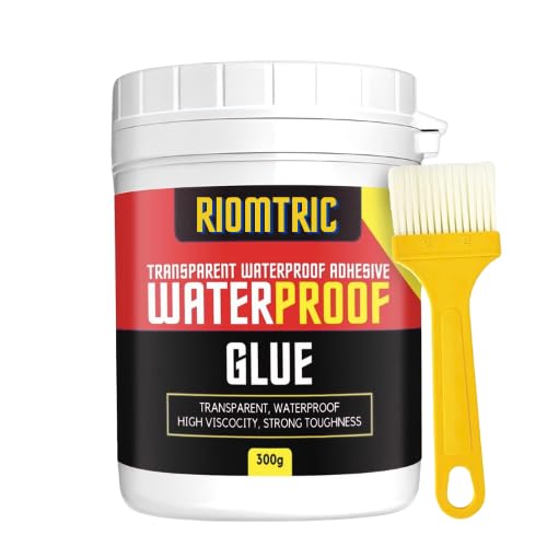 Crack Seal Glue 300gm with Brush Invisible Waterproof Glue Epoxy for Roof Leakage Crack Seal Agent Roof Water Leakage Solution Easy Brush-On (300 GM / 1 PACK)