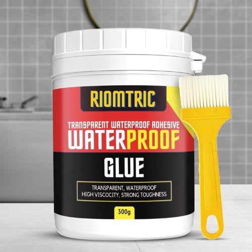 Crack Seal Glue 300gm with Brush Invisible Waterproof Glue Epoxy for Roof Leakage Crack Seal Agent Roof Water Leakage Solution Easy Brush-On (300 GM / 1 PACK)