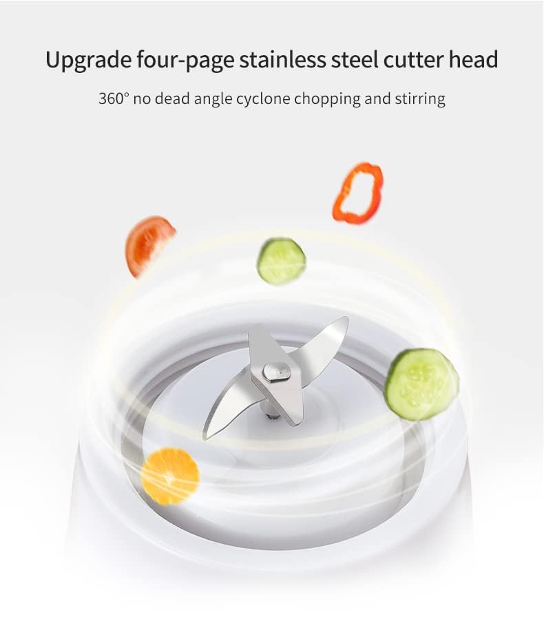 Portable Mini Juicer Blender, Multi-Function Personal Smoothie Maker, USB Rechargeable, for Juice