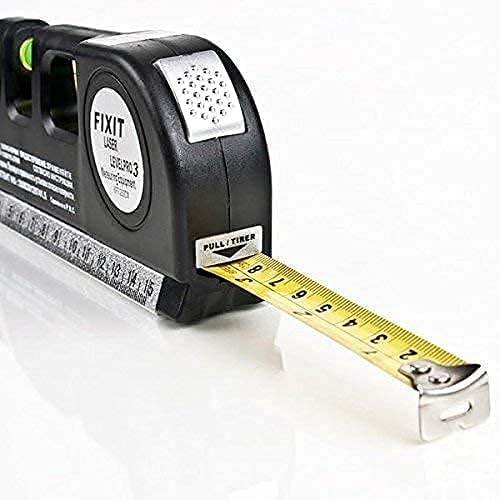 Laser Level Tool, Multipurpose Laser Level Kit Standard Cross Line Laser level Laser Line leveler Beam Tool with Metric Rulers by Qpeuim