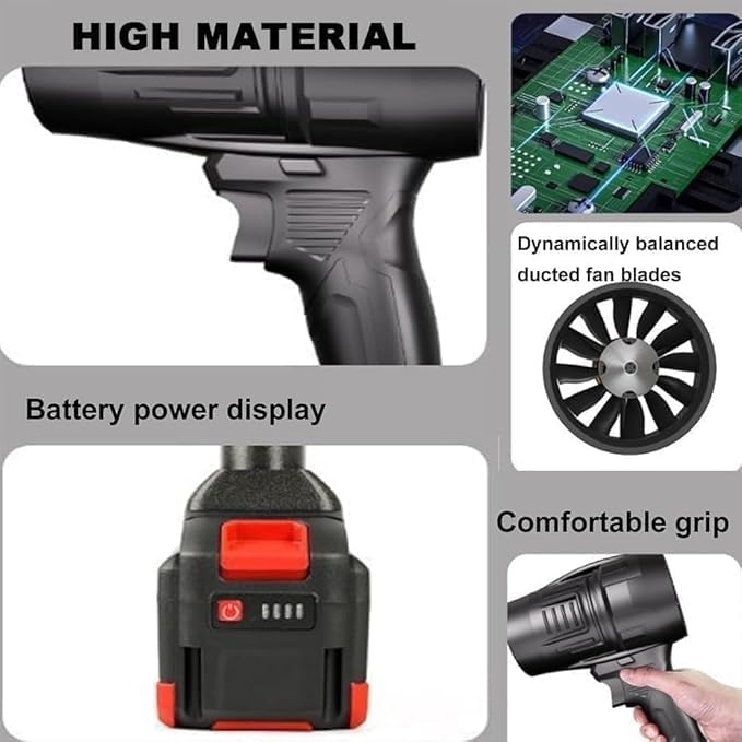 Multipule Use Turbojet Air Fan Cordless Car Dryer Air Blower Handheld High Powered | Portable Car Dryer | Turbo glass Car Blower | Hair Dryer
