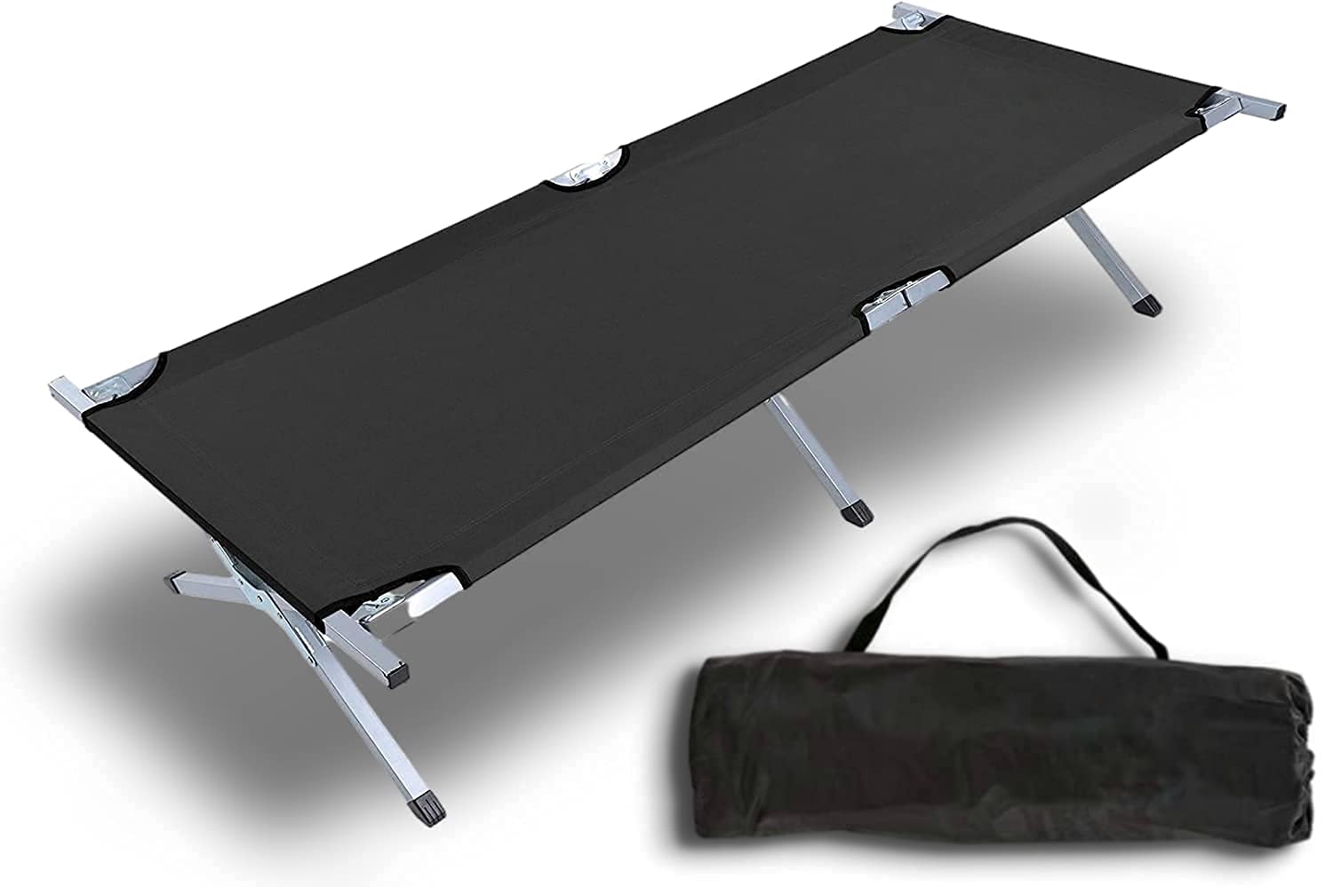 Folding Lightweight Bed & Portable Camping Cot with Carry Bag for Adults Hiking Hunting Traveling Stainless Steel(Multicolor) - 5X7.9X39.5 Inch