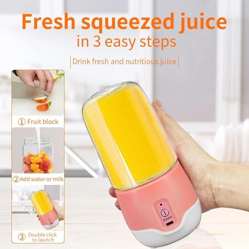 Portable Mini Juicer Blender, Multi-Function Personal Smoothie Maker, USB Rechargeable, for Juice