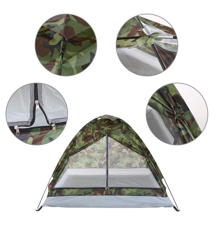 Military Picnic Camping Portable Waterproof 2/4 Person Outdoor Dome Tent (Army Color Tent (4 Person Tent)