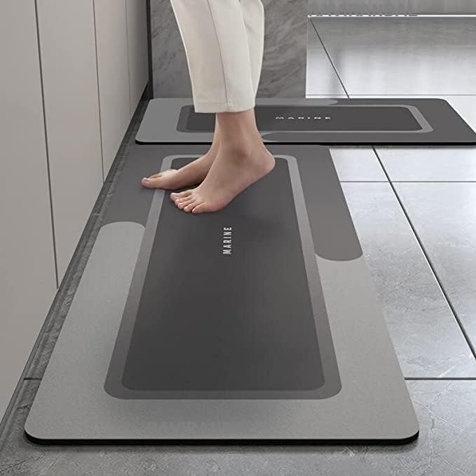 2 Pcs Kitchen Mats - Waterproof Memory Foam Standing Desk Floor Mat Non Slip Rugs, Comfort Runner Rug Floor Carpets For Kitchen Home Office, Sink & Laundry,