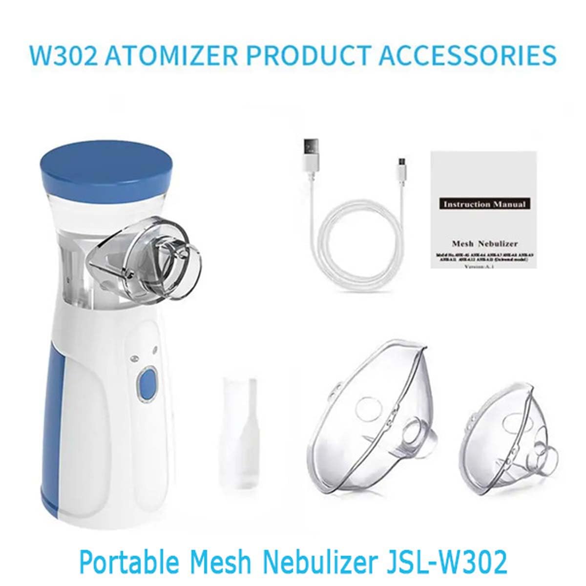 Portable Nebulizer Machine for Adults and Kids Travel and Household Use, Handheld Mesh Nebulizer for Breathing Problems