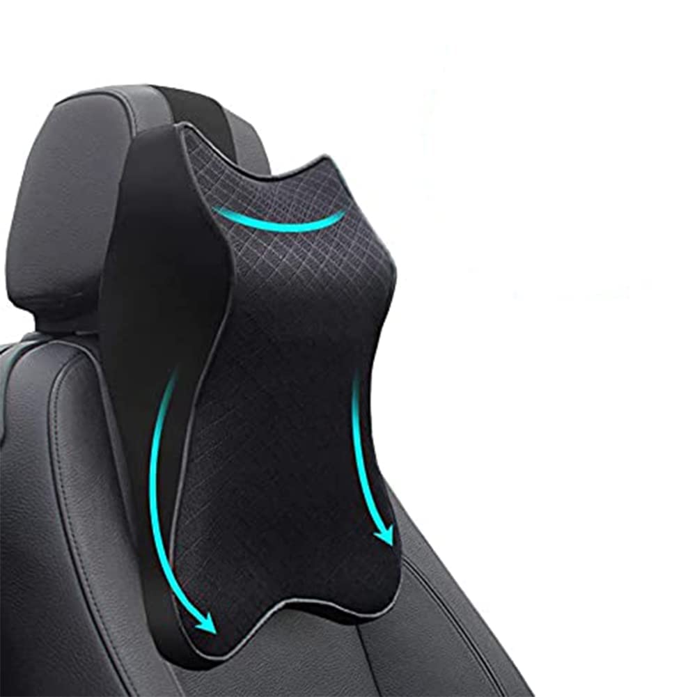 Memory Foam Car Neck Rest Pillow Seat Cushion Headrest Ergonomic Neck Support Help Relieve Neck Pain for Driver Front Back Seat