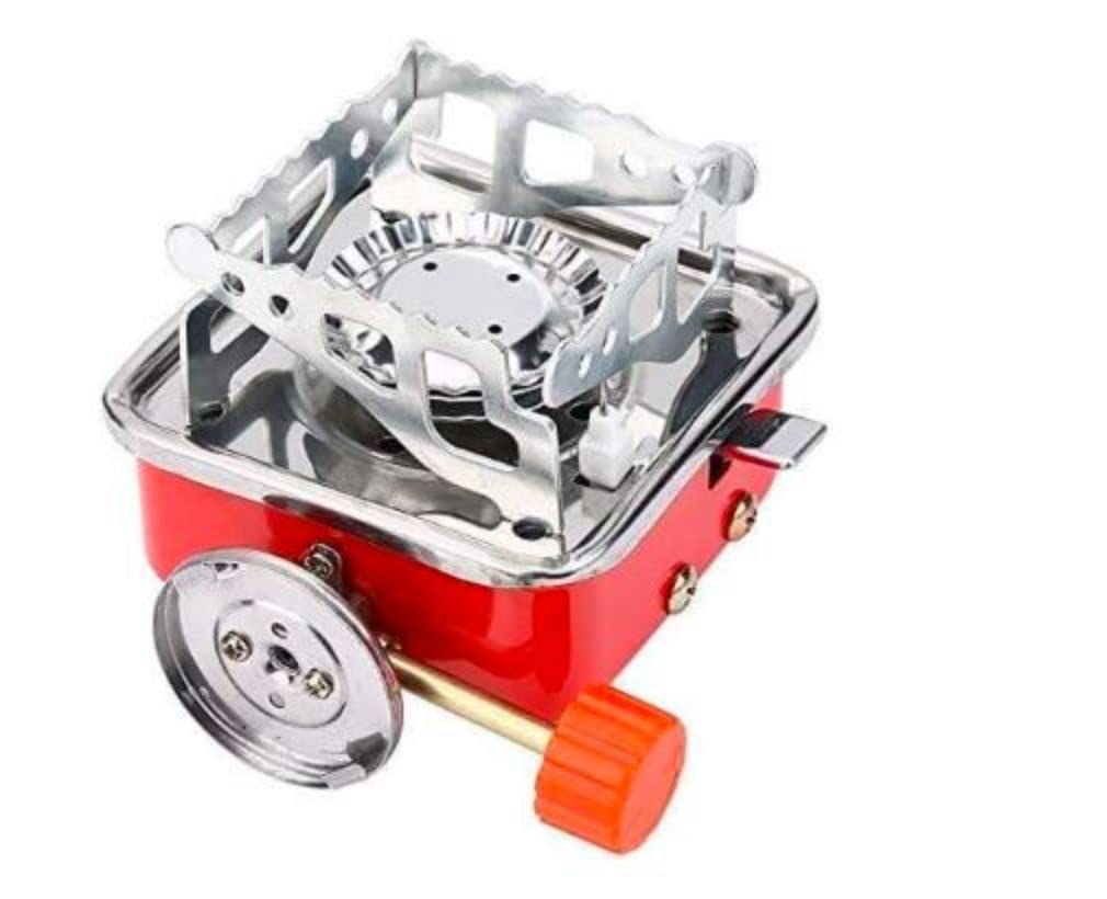 Portable Gas Stove, Camping Gas Stove, Butane Gas Stove, Small Gas Stove for Travelling, Mini Stove with Folding Furnace and Stainless Steel Body with Storage Bag for Hiking and Picnic