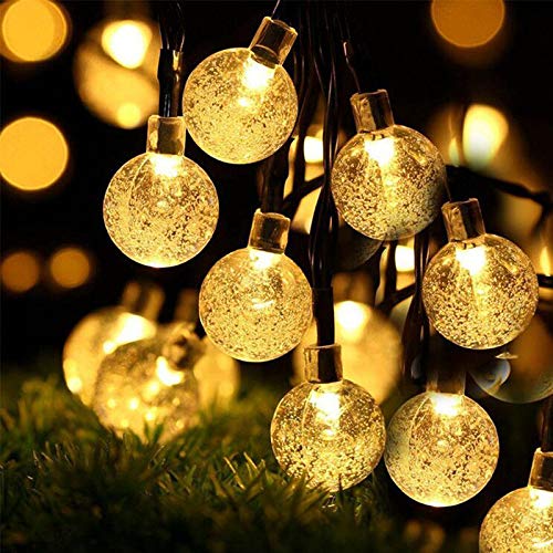 Crystal Ball String Lights for Diwali, Birthday, Festival, Wedding, Party for Home, Patio, Lawn, Restaurants Home Decoration,Waterproof Solar Outdoor Lights With 8 Lighting Modes, Solar Globe Lights For Garden Tree Patio Party Christmas