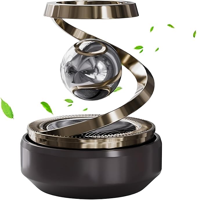 Solar Aromatherapy Car Air Freshener | Rotating Dashboard Perfume Diffuser | Solar-Powered Car Decoration with Eco-Friendly Fragrance | Stylish Interior Accessory