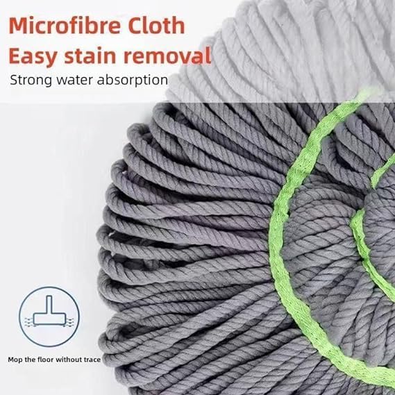 Microfiber Twist Mop for Floor Cleaning, Squeeze Twist Mop Stick, Durable Dust Easy to Use Floor Cleaner, Effective for Hardwood, Tile, and Laminate,