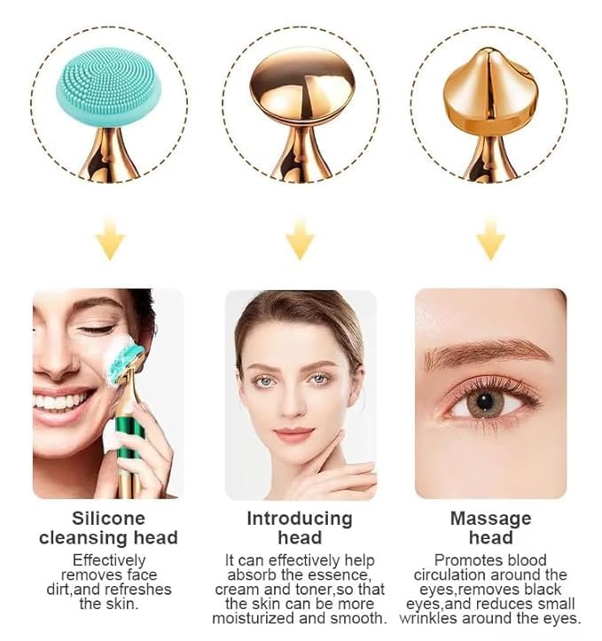 Premium 3 in 1 Face Neck Eyes Massager,Vibration Facial Massager for Skin Care, Face Sculpting Tool Multifunctional Neck Face Massager Beauty Device
