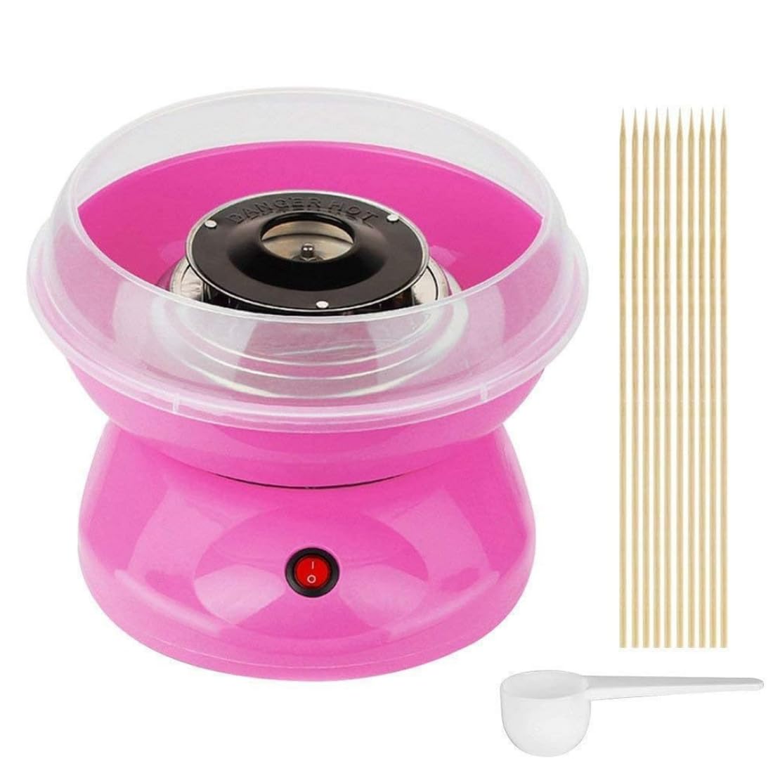 Sweet Cotton Candy Making Machine Cotton Candy Maker Automatic Mini Hard and Sugar Free Countertop Floss Maker with Sugar Spoon + Candy Floss Sticks - Multicolor