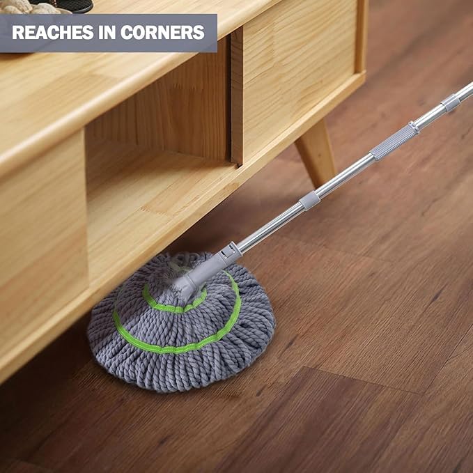 Microfiber Twist Mop for Floor Cleaning, Squeeze Twist Mop Stick, Durable Dust Easy to Use Floor Cleaner, Effective for Hardwood, Tile, and Laminate,
