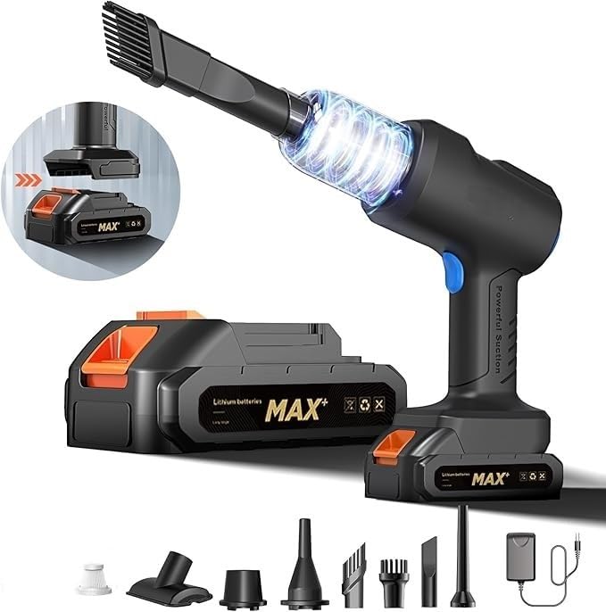 Portable Vacuum Cleaner 21000Pa Air Duster 4 in 1 Handheld With 180W Super Fast Charging and Multi-Nozzle for Car, Home, Office, Pet