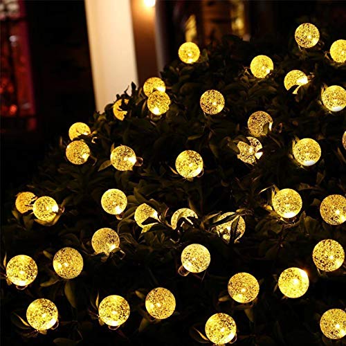 Crystal Ball String Lights for Diwali, Birthday, Festival, Wedding, Party for Home, Patio, Lawn, Restaurants Home Decoration,Waterproof Solar Outdoor Lights With 8 Lighting Modes, Solar Globe Lights For Garden Tree Patio Party Christmas