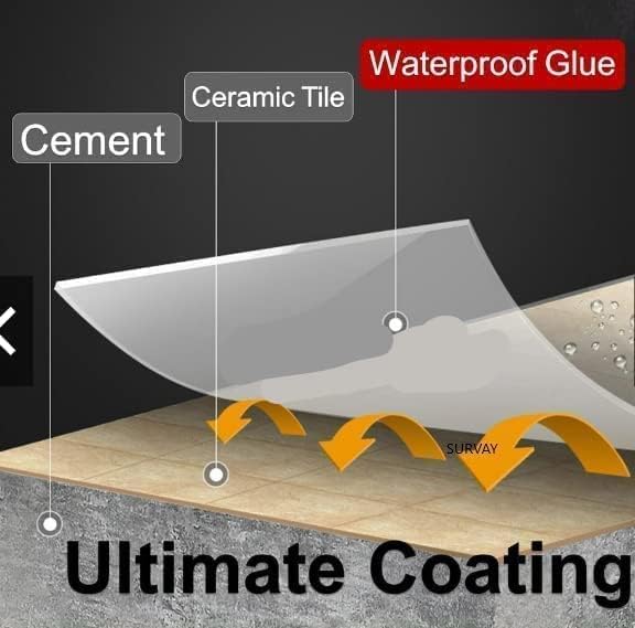 Crack Seal Glue 300gm with Brush Invisible Waterproof Glue Epoxy for Roof Leakage Crack Seal Agent Roof Water Leakage Solution Easy Brush-On (300 GM / 1 PACK)