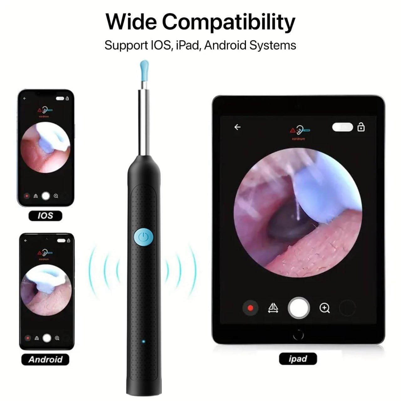 Ear Wax Removal, Ear Cleaner with Camera, Ear Wax Removal Kit with 1080P, Ear Camera Otoscope with Light, Ear Cleaning Kit for Android