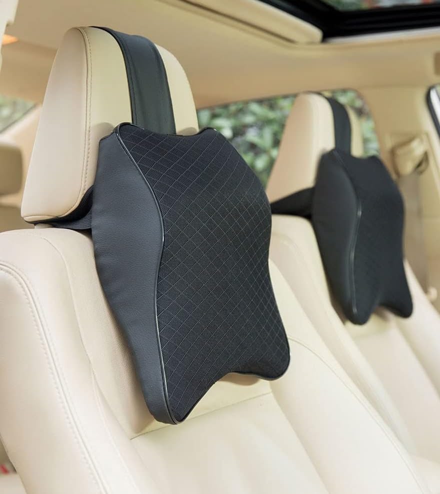 Memory Foam Car Neck Rest Pillow Seat Cushion Headrest Ergonomic Neck Support Help Relieve Neck Pain for Driver Front Back Seat