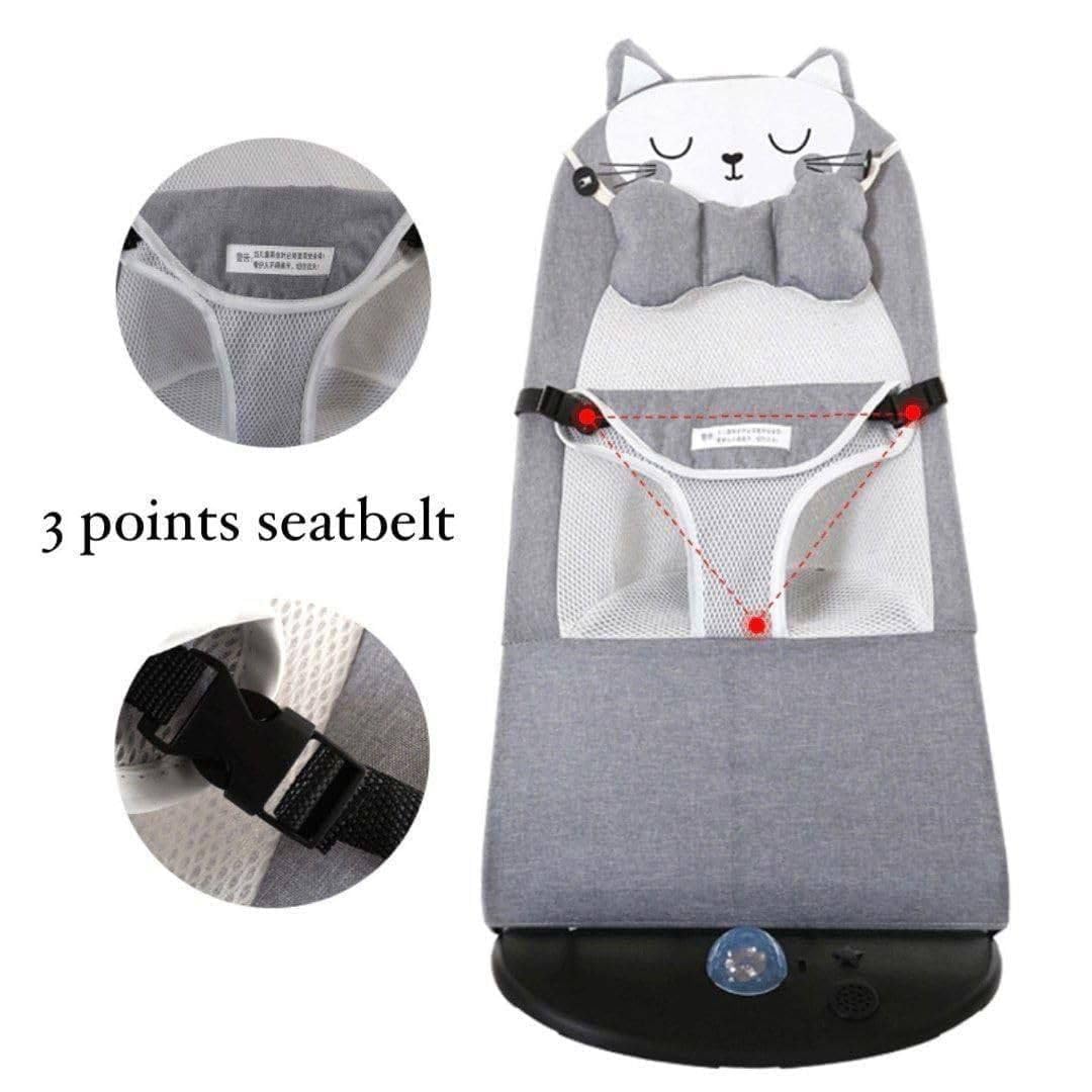 Infant Comfort Baby Bouncer Rocking Chair -Ergonomic Design Baby Bouncy Seats Foldable and Reclining Baby Sleeping & Swing Chair with Music - Upto 10 Kg, Multicolor