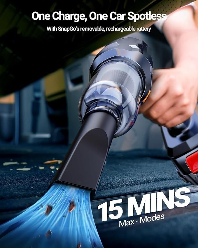 Portable Vacuum Cleaner 21000Pa Air Duster 4 in 1 Handheld With 180W Super Fast Charging and Multi-Nozzle for Car, Home, Office, Pet