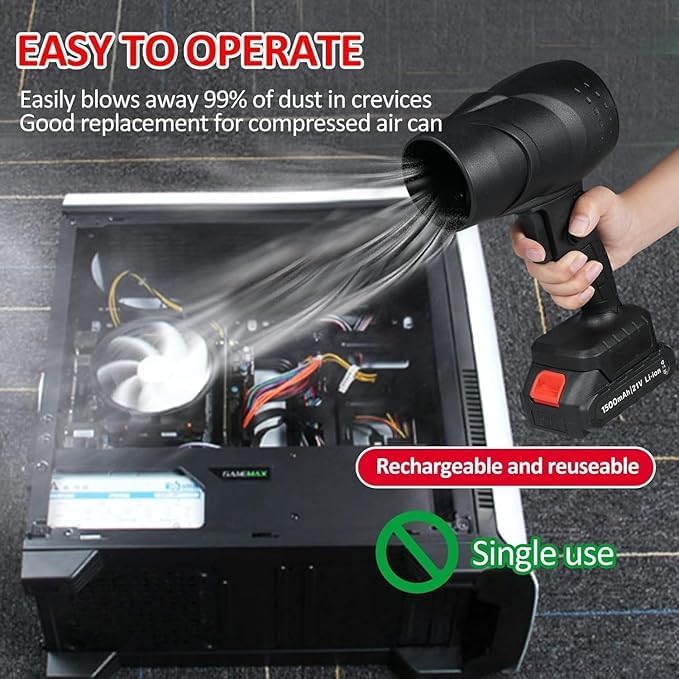 Multipule Use Turbojet Air Fan Cordless Car Dryer Air Blower Handheld High Powered | Portable Car Dryer | Turbo glass Car Blower | Hair Dryer