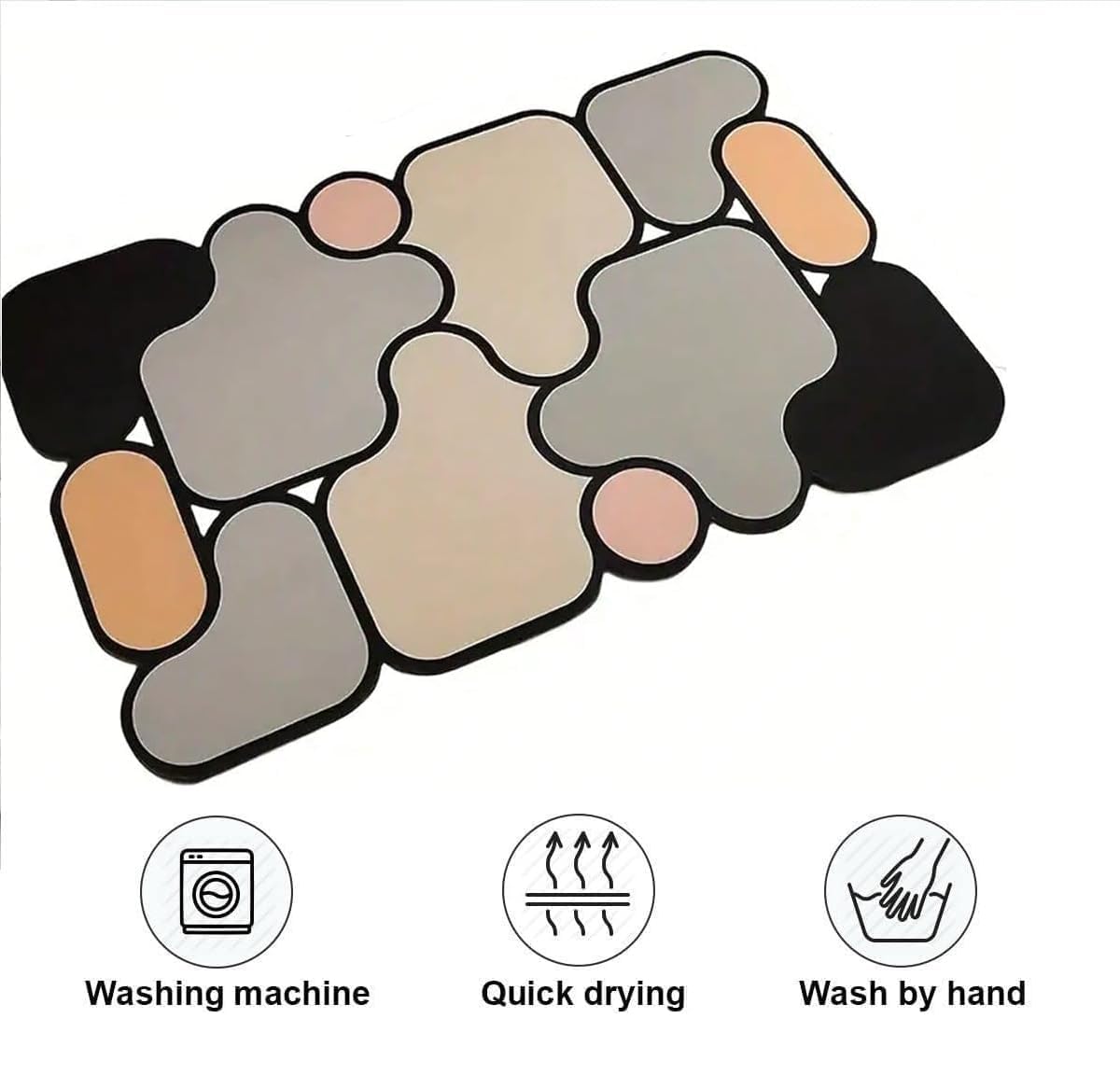 Special-Shaped Puzzle 5D Mat, Washable and Soft Floor Mat, Non-Slip Durable Floor Rug, Bathroom Toilet Door Mat