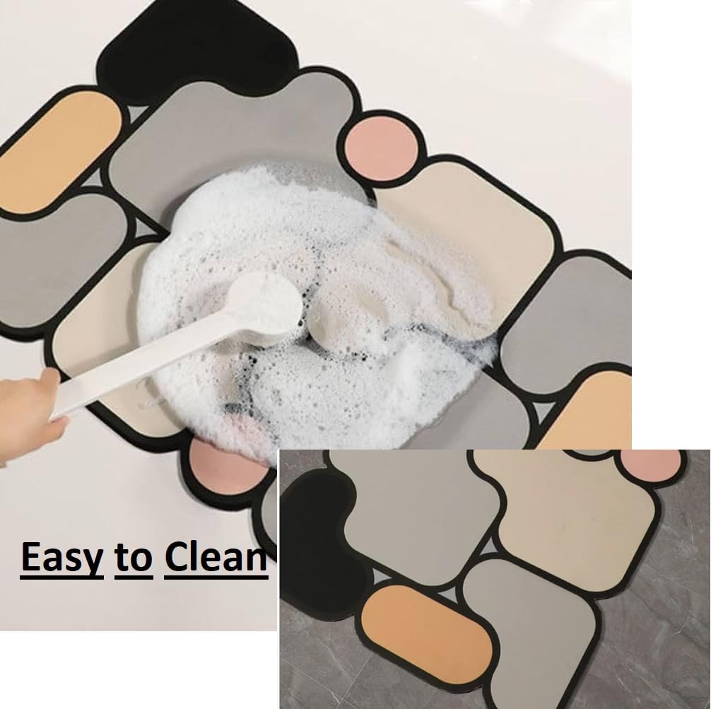 Special-Shaped Puzzle 5D Mat, Washable and Soft Floor Mat, Non-Slip Durable Floor Rug, Bathroom Toilet Door Mat