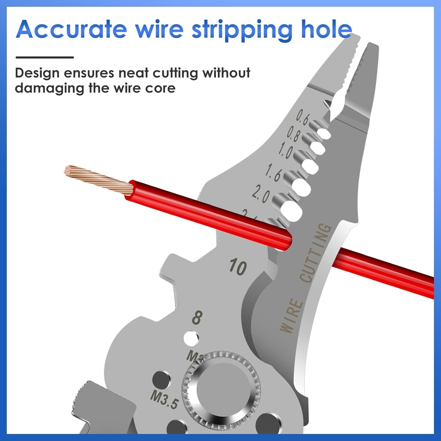 All in 1 Multifunction Stainless Steel Wire Stripper/Wire Crimping Tool, Wire Cutter, Wire Crimper, Cable Stripper, Wiring Tools