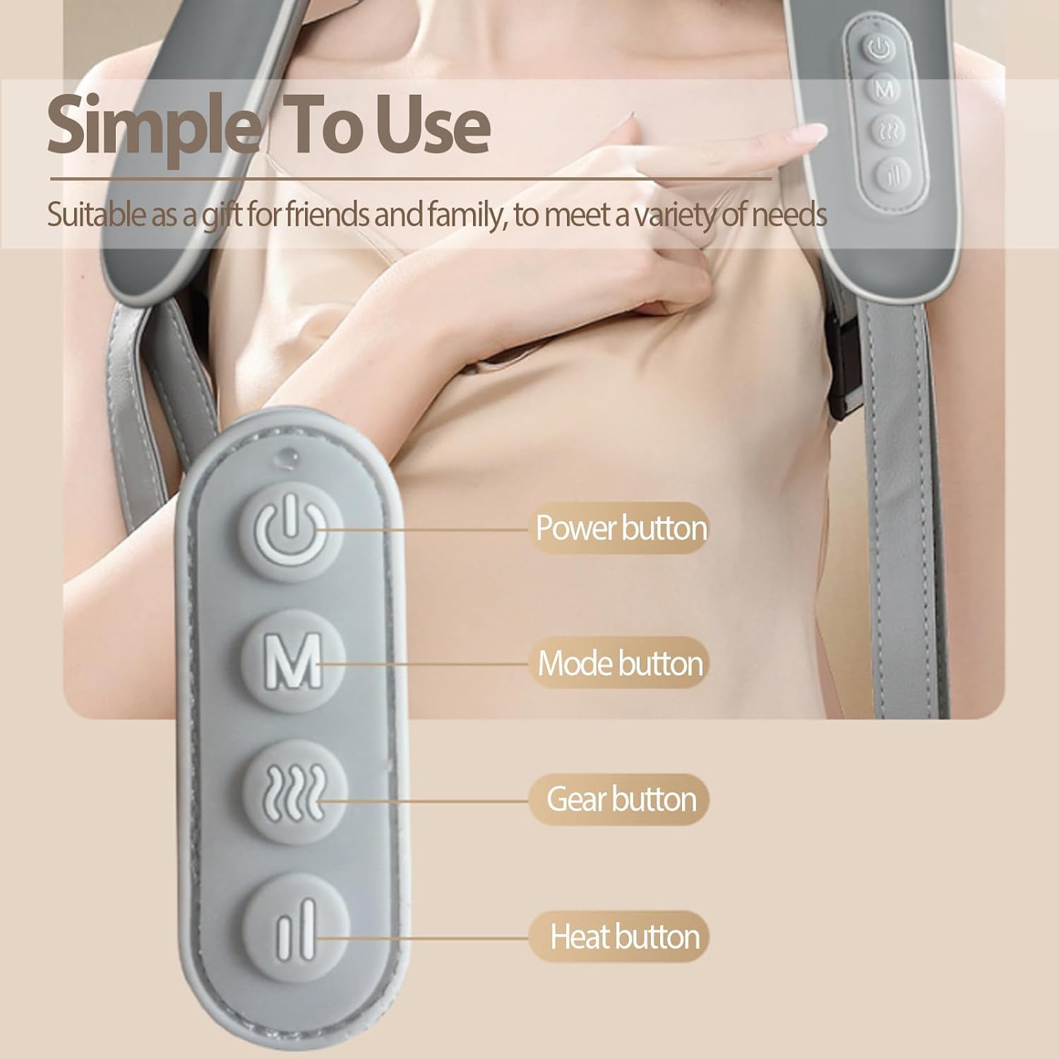 Neck Back Shoulder Massager for Pain Relief Deep Tissue 5D Kneading Shiatsu Roller Massage Machine for Body Aches Pains with Infrared Heat Therapy for Body Relax, Neck Cervical, Muscles, Waist, Calf, Legs