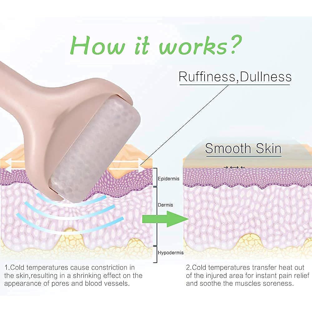 Flawless Ice Roller for Face & Eyes | Cold Therapy Massager for Puffiness, Migraine Relief, Skin Tightening & Soothing | Facial Cooling