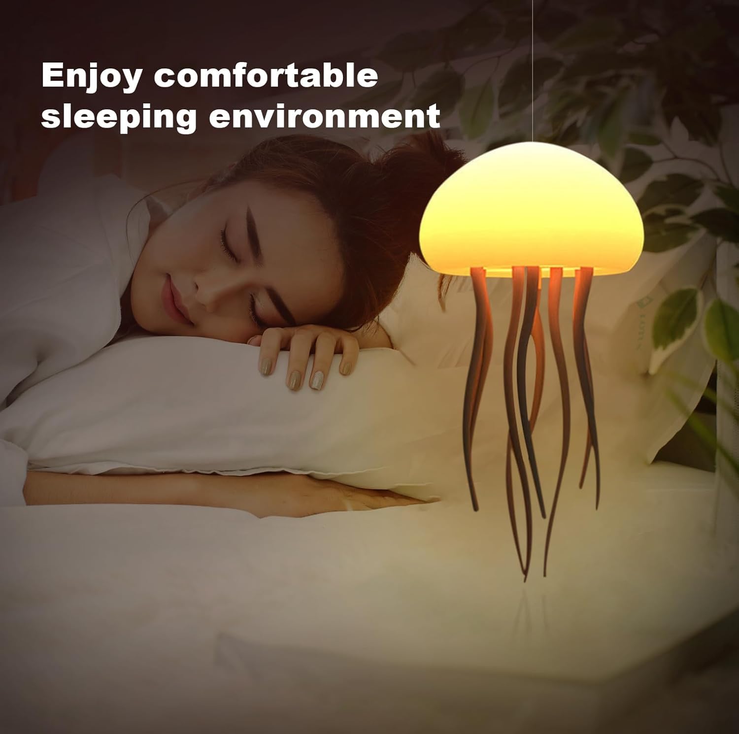 Jellyfish Night Light Lamp, Baby LED Color Changing Lamp for Kids, Baby Room Decor, Aesthetic Gifts for Girls, Boys, Friends & Ocean Lovers Night Lamps Hanging Base (Jelly Fish)