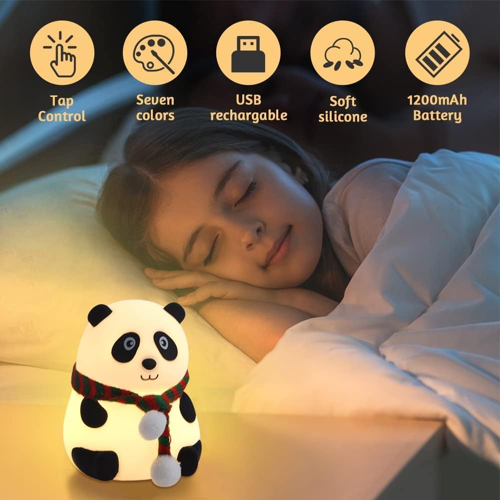 Panda Night Lamp for Bedroom, Cute Lamp, Panda Light, Room Decor, Valentine Gift for Girlfriend
