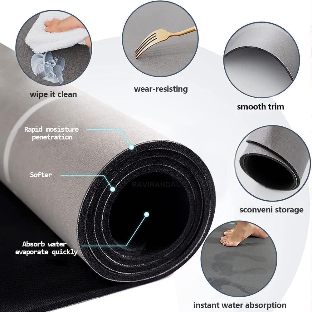 2 Pcs Kitchen Mats - Waterproof Memory Foam Standing Desk Floor Mat Non Slip Rugs, Comfort Runner Rug Floor Carpets For Kitchen Home Office, Sink & Laundry,