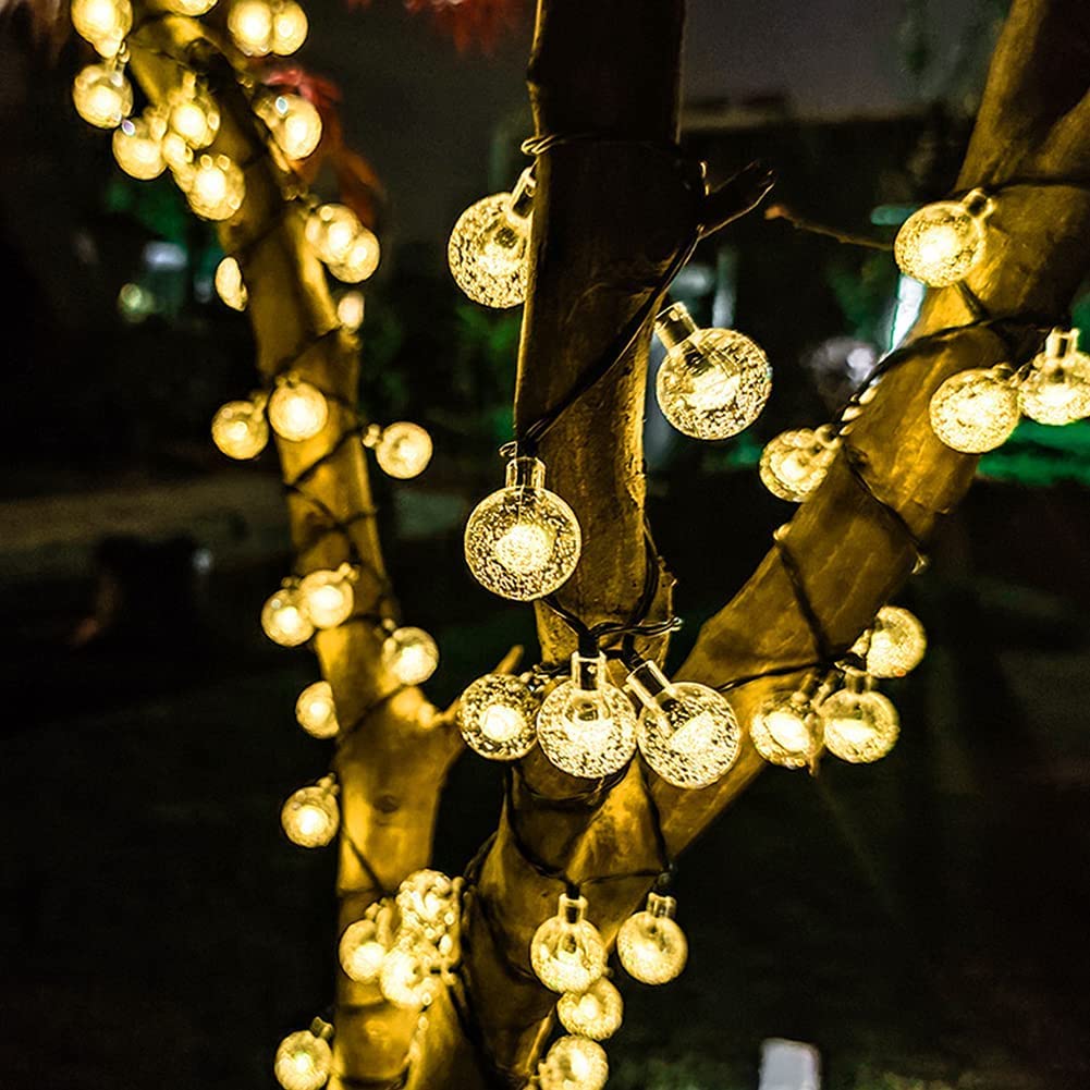 Crystal Ball String Lights for Diwali, Birthday, Festival, Wedding, Party for Home, Patio, Lawn, Restaurants Home Decoration,Waterproof Solar Outdoor Lights With 8 Lighting Modes, Solar Globe Lights For Garden Tree Patio Party Christmas