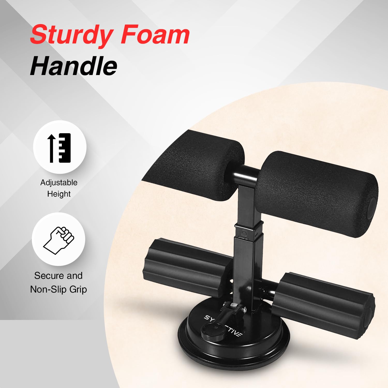 Sit-Up Bar With Foam Handle and Rubber Suction Seat Up Fitness Equipment Sit-ups and Push-ups Assistant Device For Weight Lose Gym Workout Abdominal