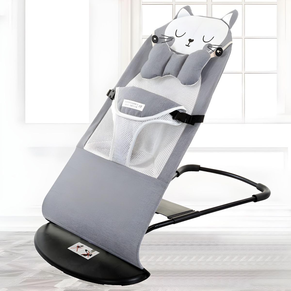 Infant Comfort Baby Bouncer Rocking Chair -Ergonomic Design Baby Bouncy Seats Foldable and Reclining Baby Sleeping & Swing Chair with Music - Upto 10 Kg, Multicolor