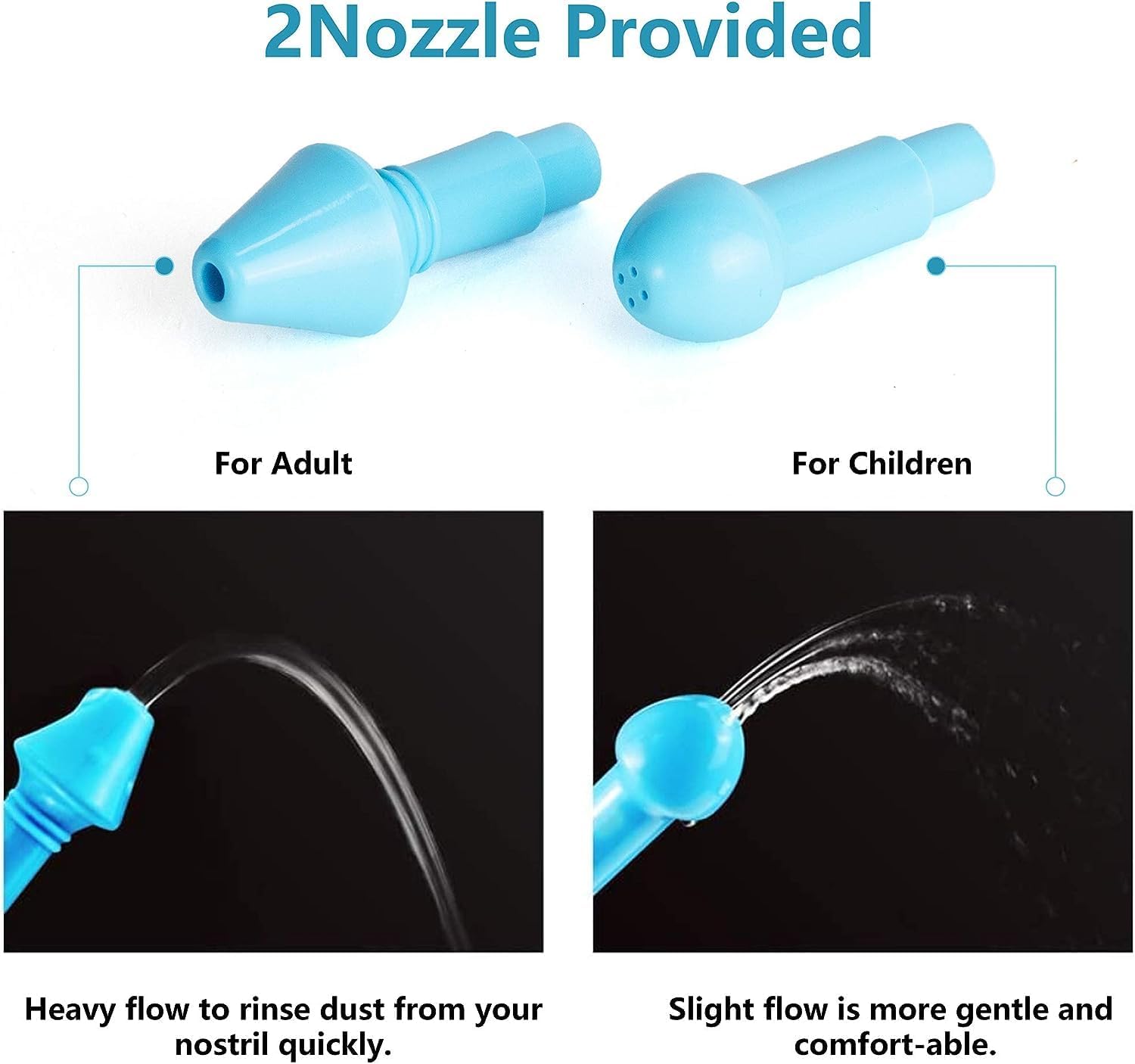Nasal Wash Bottle, Abnaok Sinus Rinse and Nasal Irrigation Nasal Wash Bottle Pot Device Nasal Irrigation Perfect for Adult & Kid.