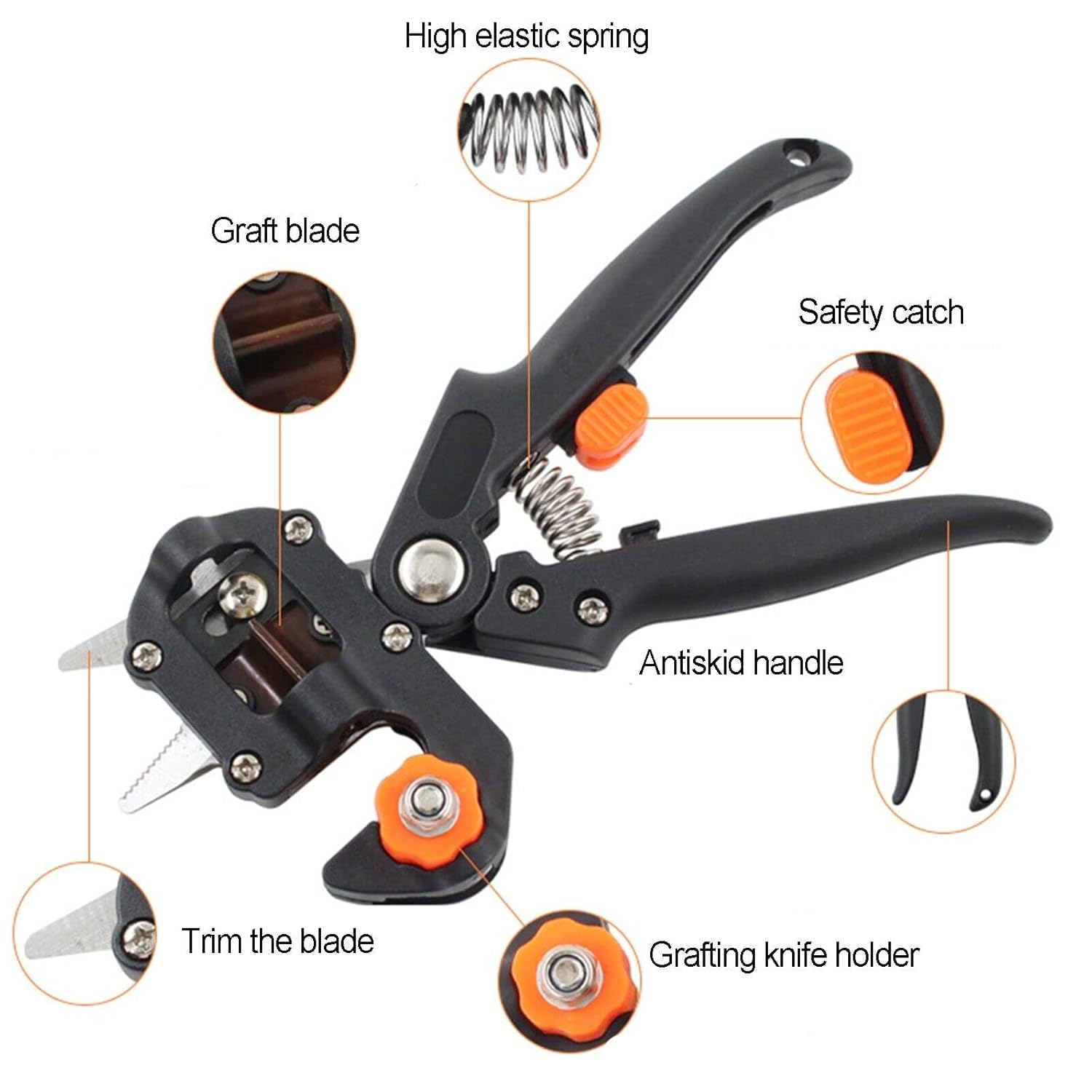 Organic Professional Garden Fruit Tree Pruning Grafting Shears Grafting Tool 2 in 1 Scissors Cutting Tool Kit Set for Stem Vine Branch Twig Stock Plant