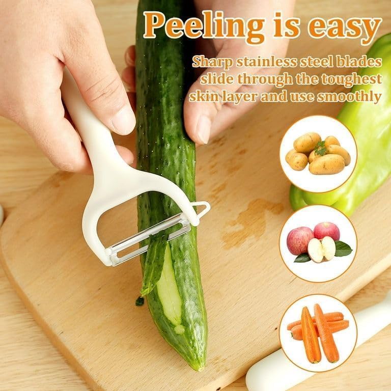 Stainless Steel 6-Piece Kitchen Gadgets Set, Kitchen Scissors, Kitchen Utensils Set with Holder, Paring Knife, Whisk, Bottle Opener, Peeler- Anti-Slip Handle, Decorative Base,