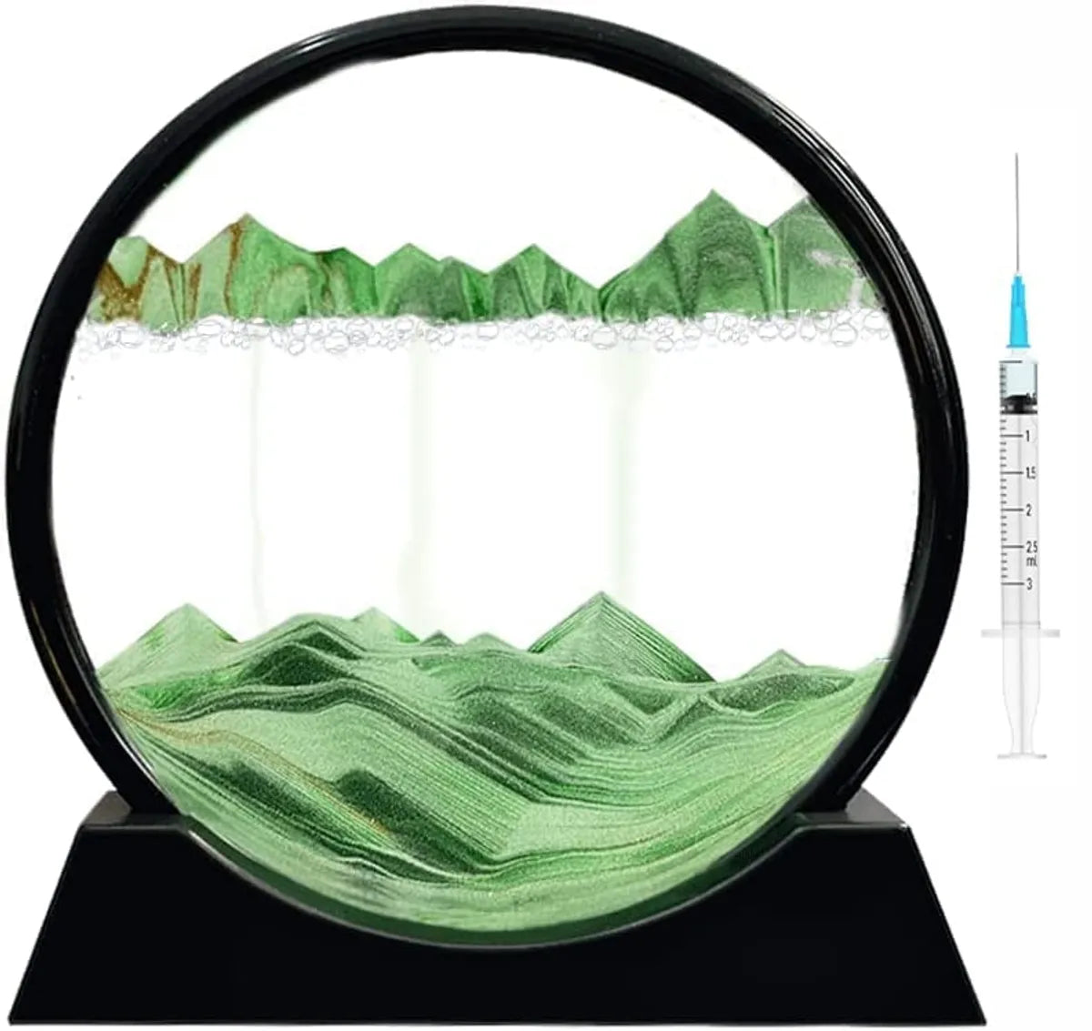 Moving Sand Art Picture Glass Liquid Painting 3D Natural Lan