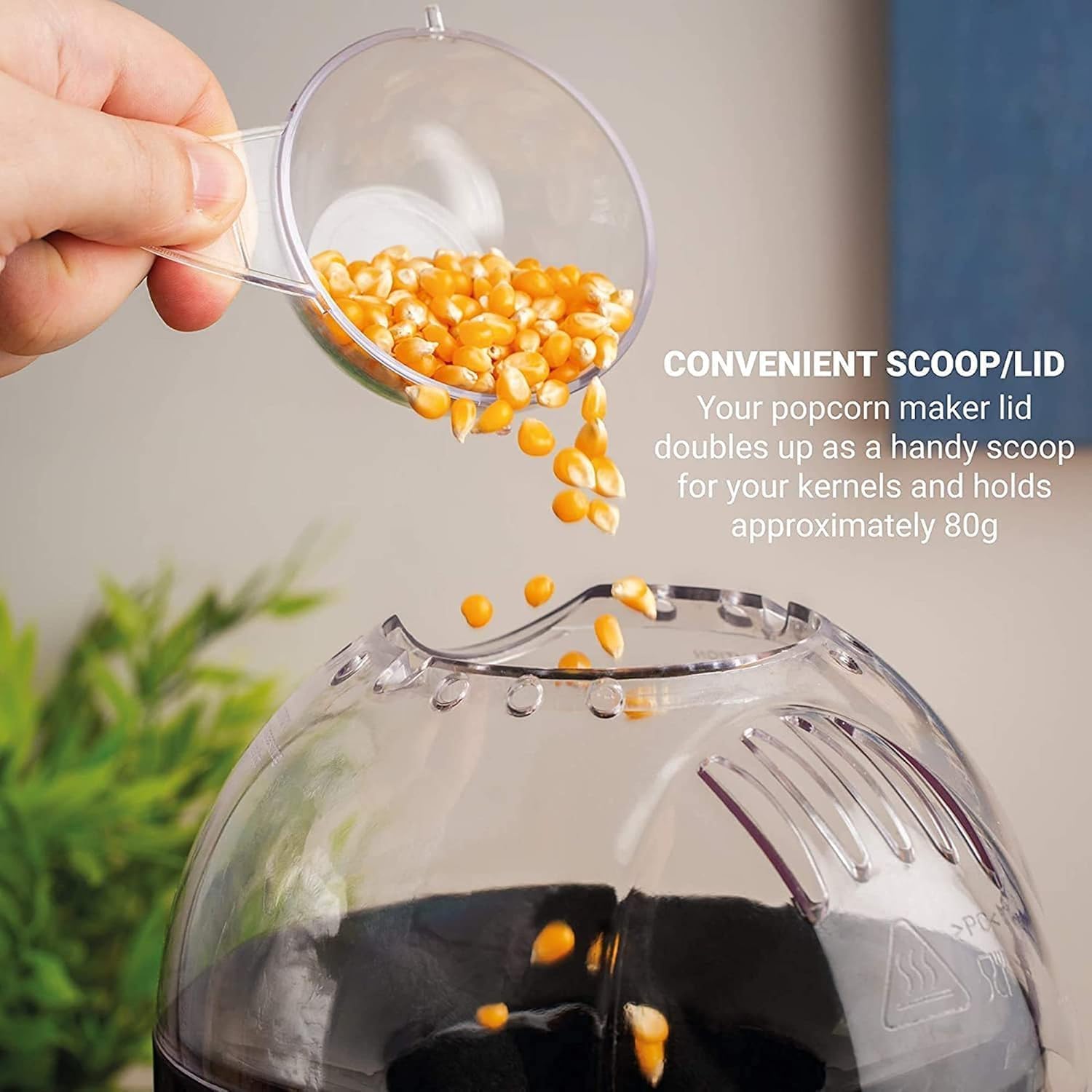 Automatic Popcorn Machine Home Use, Electric Big Popcorn Machine, Oil-Free Popcorn Maker Machine, 1200W Hot Air Popcorn Machine Household Electric Instant Pop Corn Maker