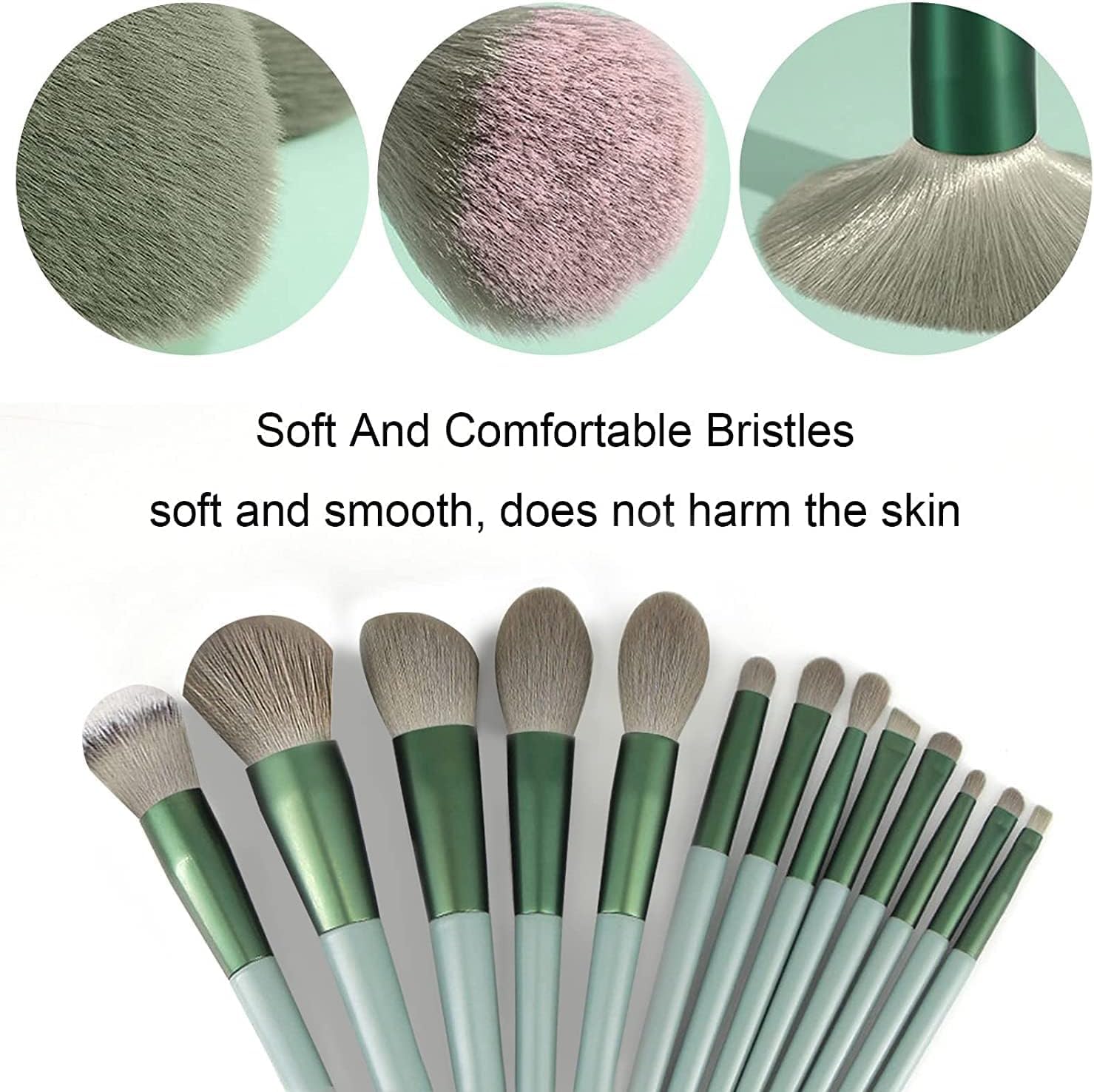 13 Pcs Makeup Brushes Set, Foundation Powder Concealer Eyeshadow Blush Highlighter Eyebrow Brush Make up Brush Set, Travel Makeup Brushes with Cloth Bag for Beginner and Makeup Artist