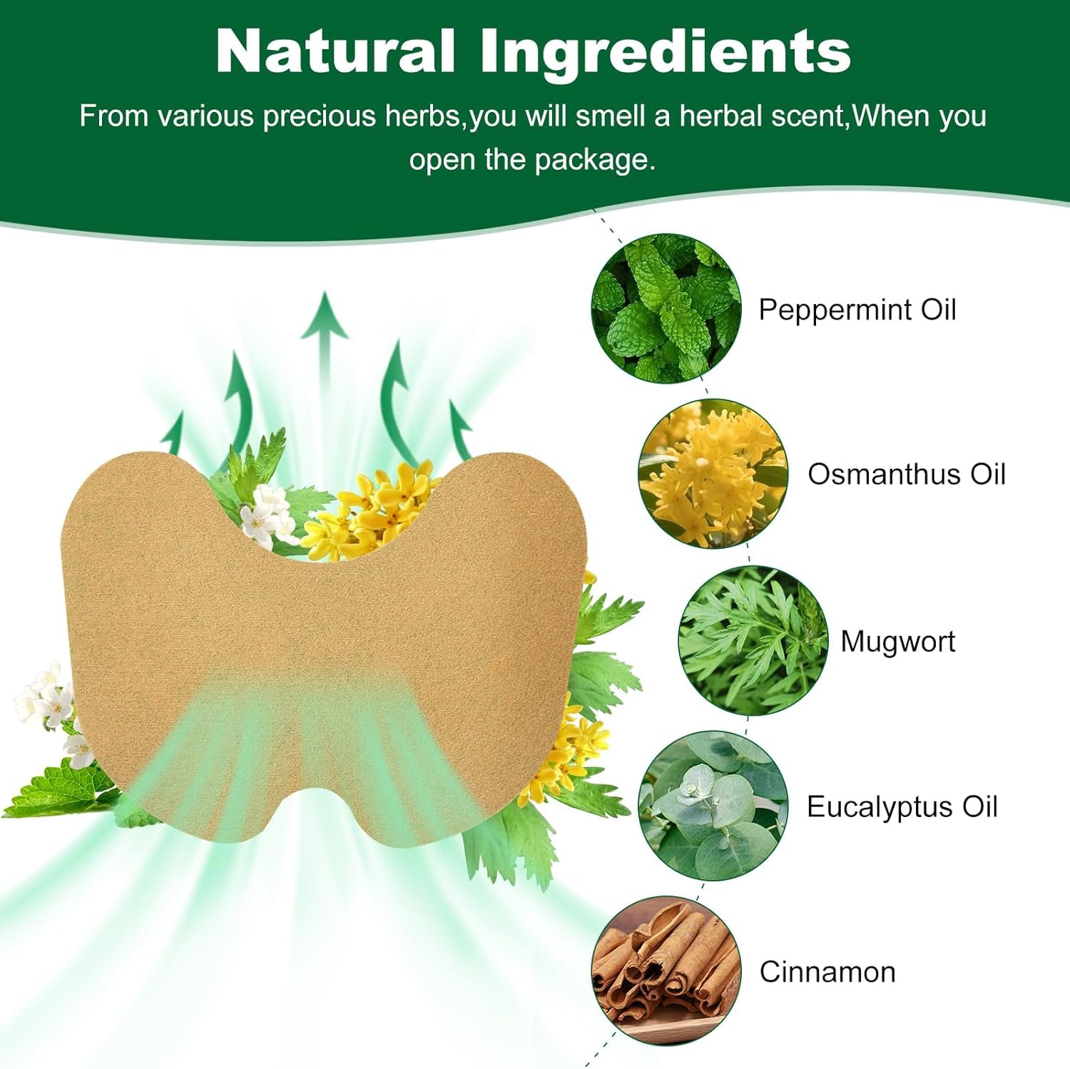 Herbal Pain Relief Knee Patches-30 Made with Natural Wormwood | Instant Extract Patch Relief of Joint Pains