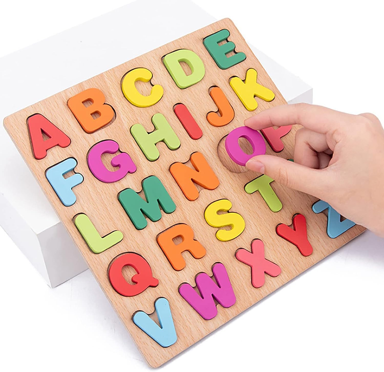 Wooden Learning Educational ABCD Board for Kids, Activity Toys for Toddlers & Preschoolers | ABCD Puzzle Set | Puzzle Toys for 2 Years Old Boys & Girls (Alphabets, Numbers & Shapes)